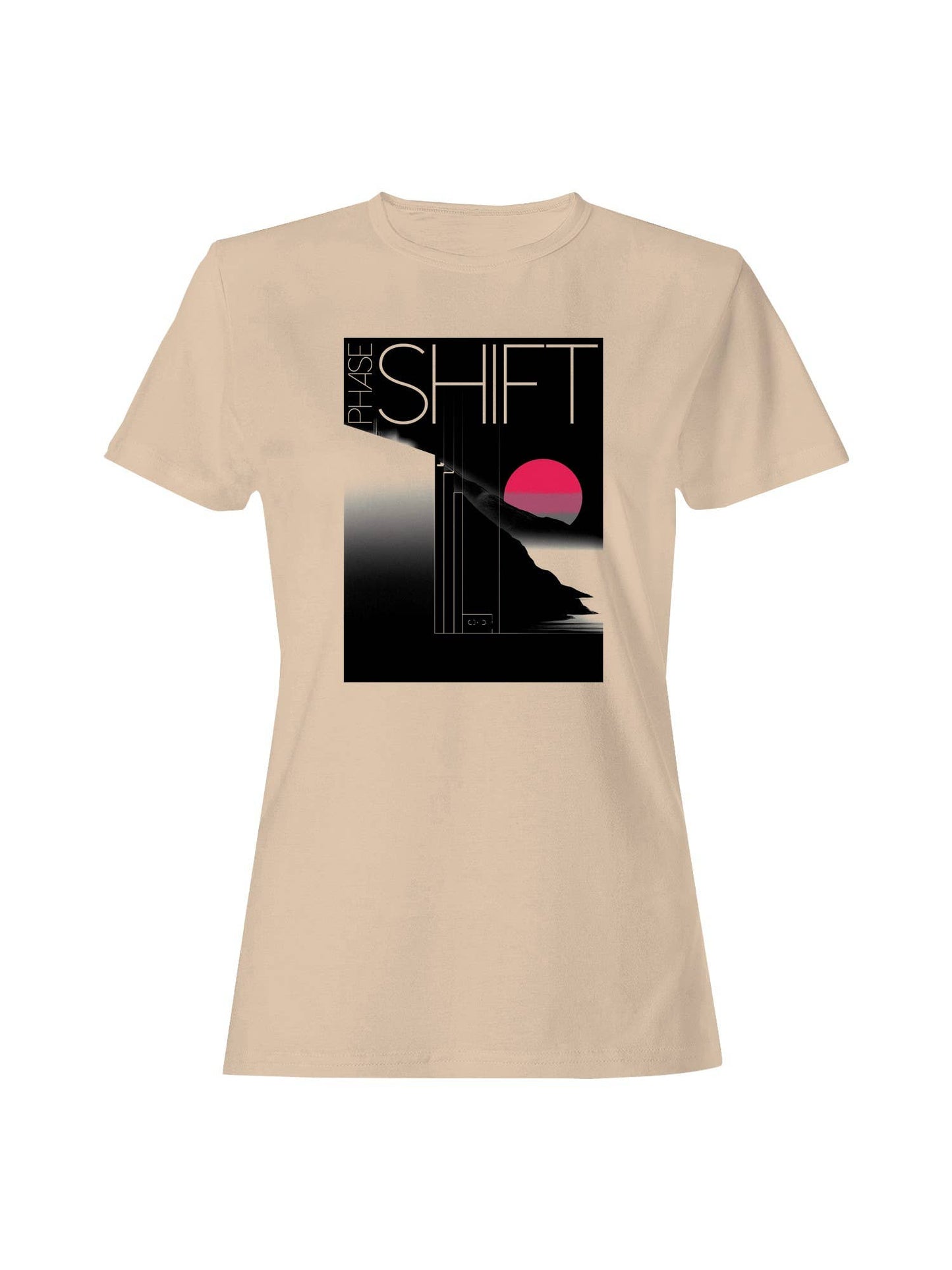 Neon Moonrise Over Hills Women's T-Shirt