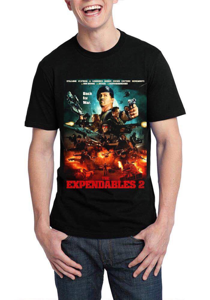 The Expendables 2 Half Sleeve Black T-Shirt