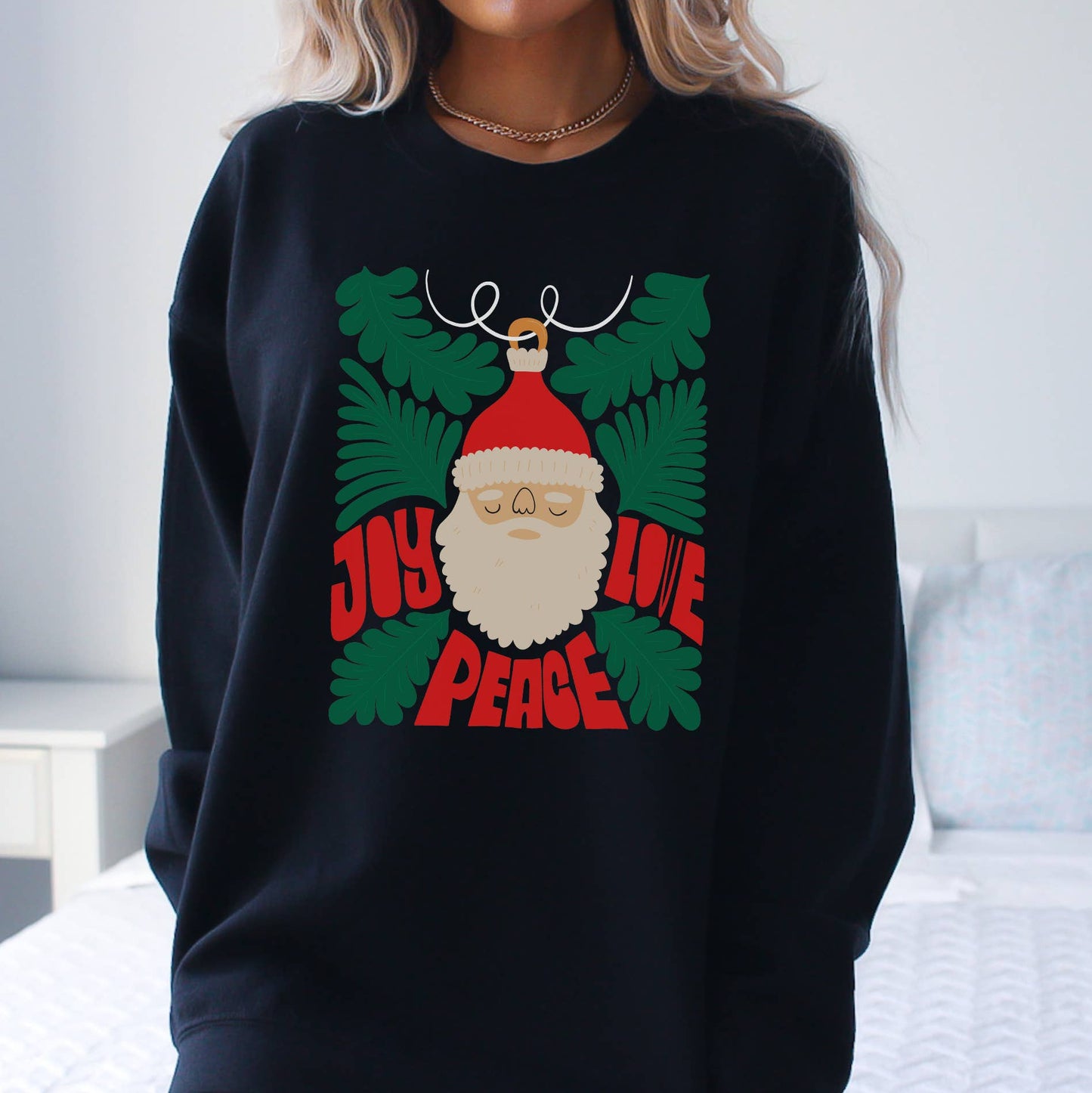 Peace Love Joy Crewneck | Christmas Sweatshirt | Holiday