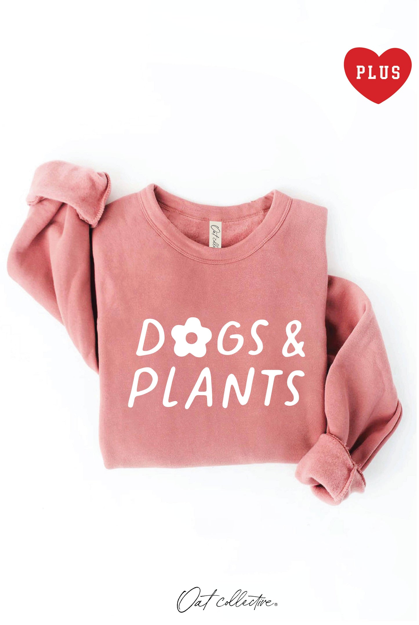 Dogs and Plants Plus Graphic Sweatshirt