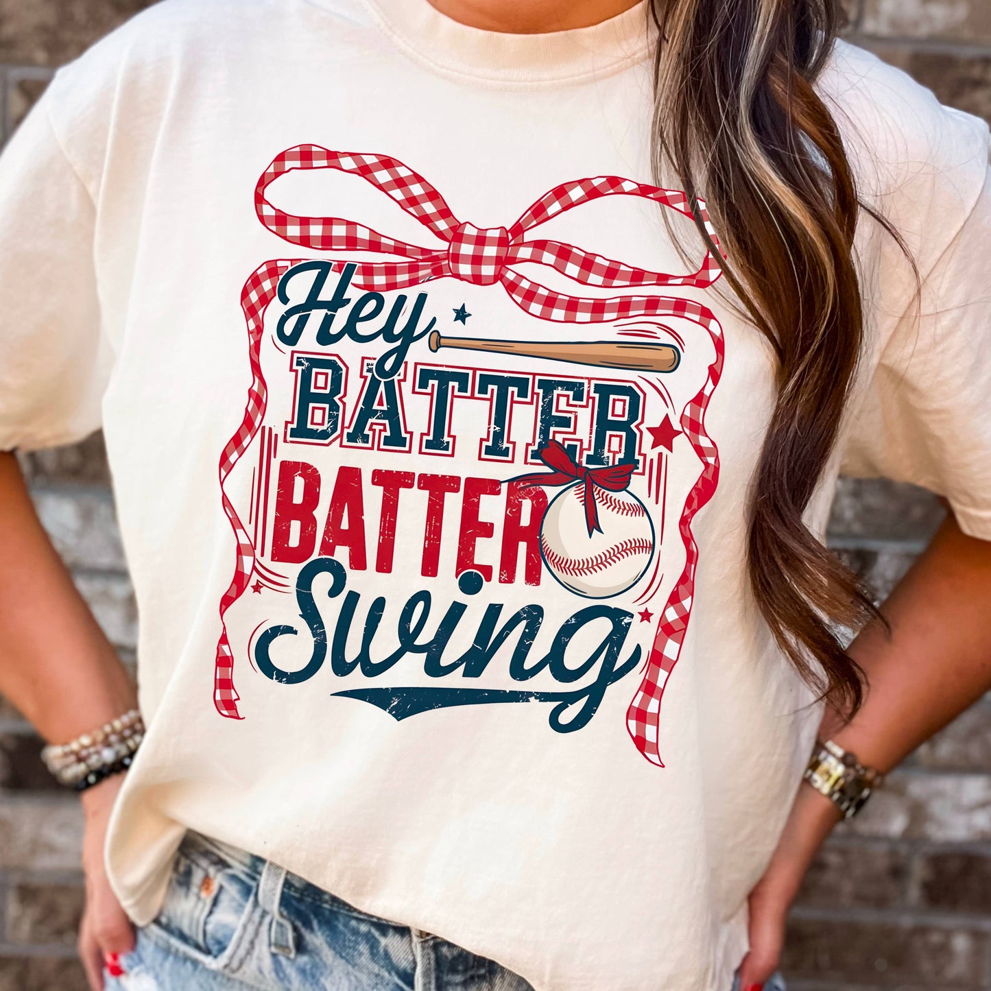 Hey Batter Batter Baseball Graphic Tee | Comfort Color