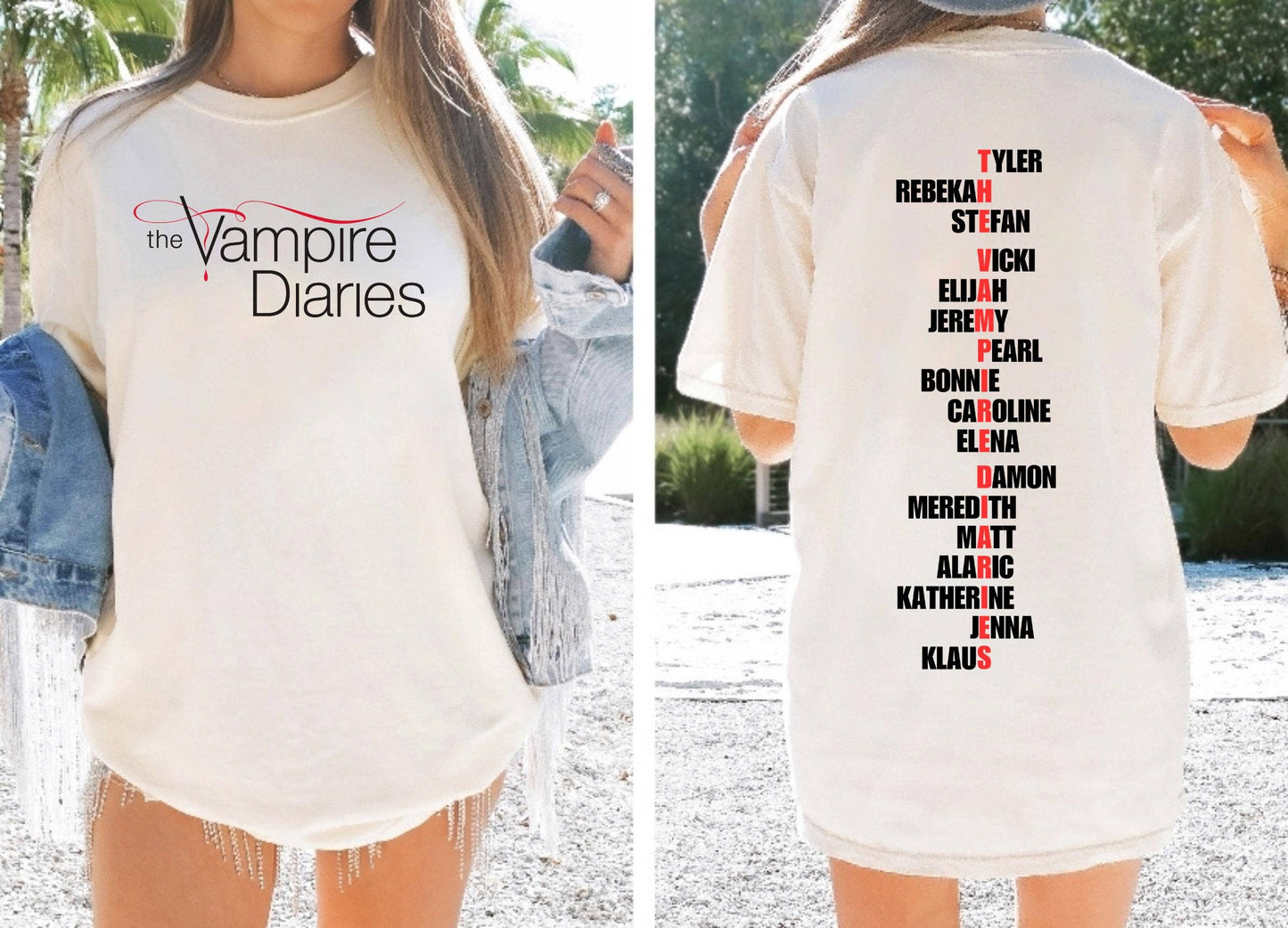Vampire Diaries Logo Graphic T-Shirt