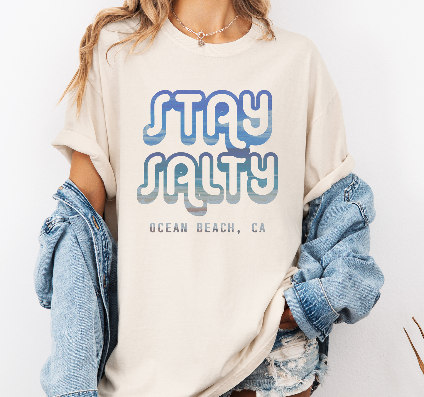 Stay Salty Beach Shirt, Custom Beach Souvenir Shirt