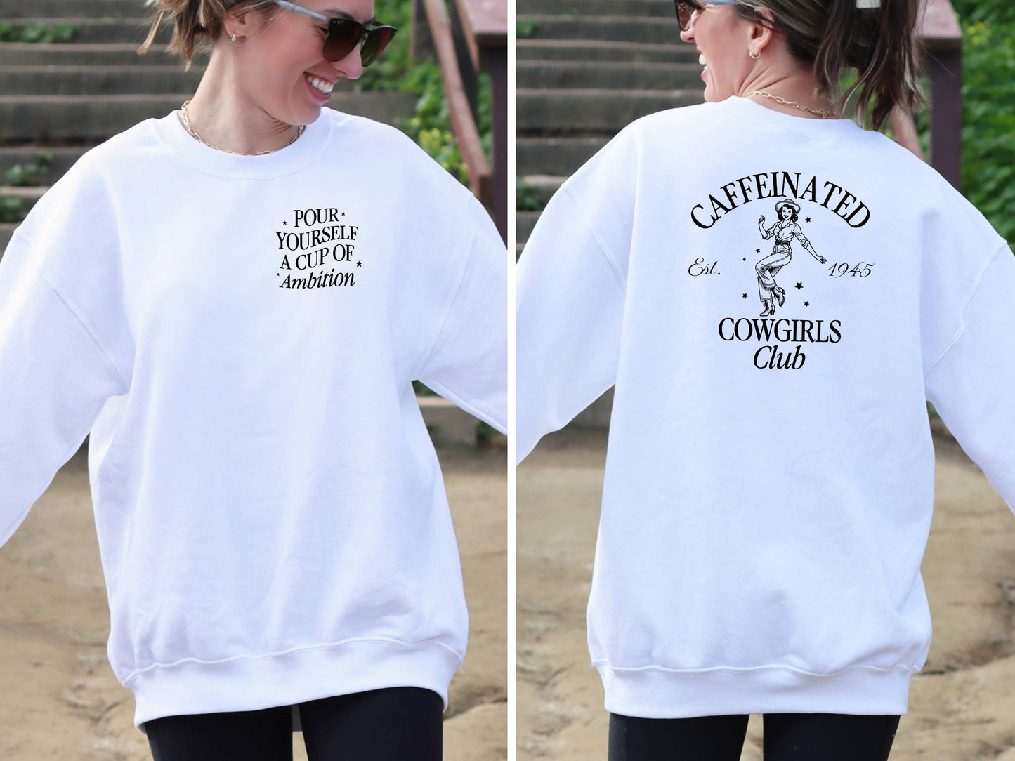 Coffee Sweatshirt, Western Sweatshirt, Graphic Apparel