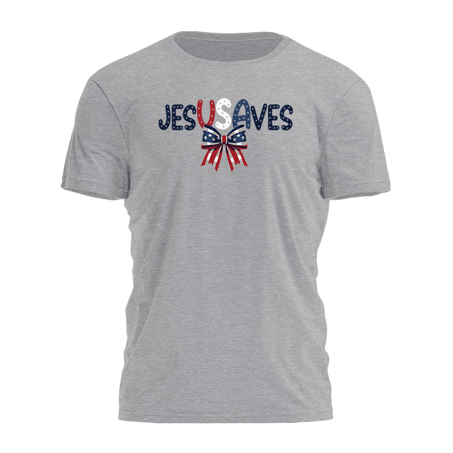 Jesusaves - Rwb Bow Tee - 3880