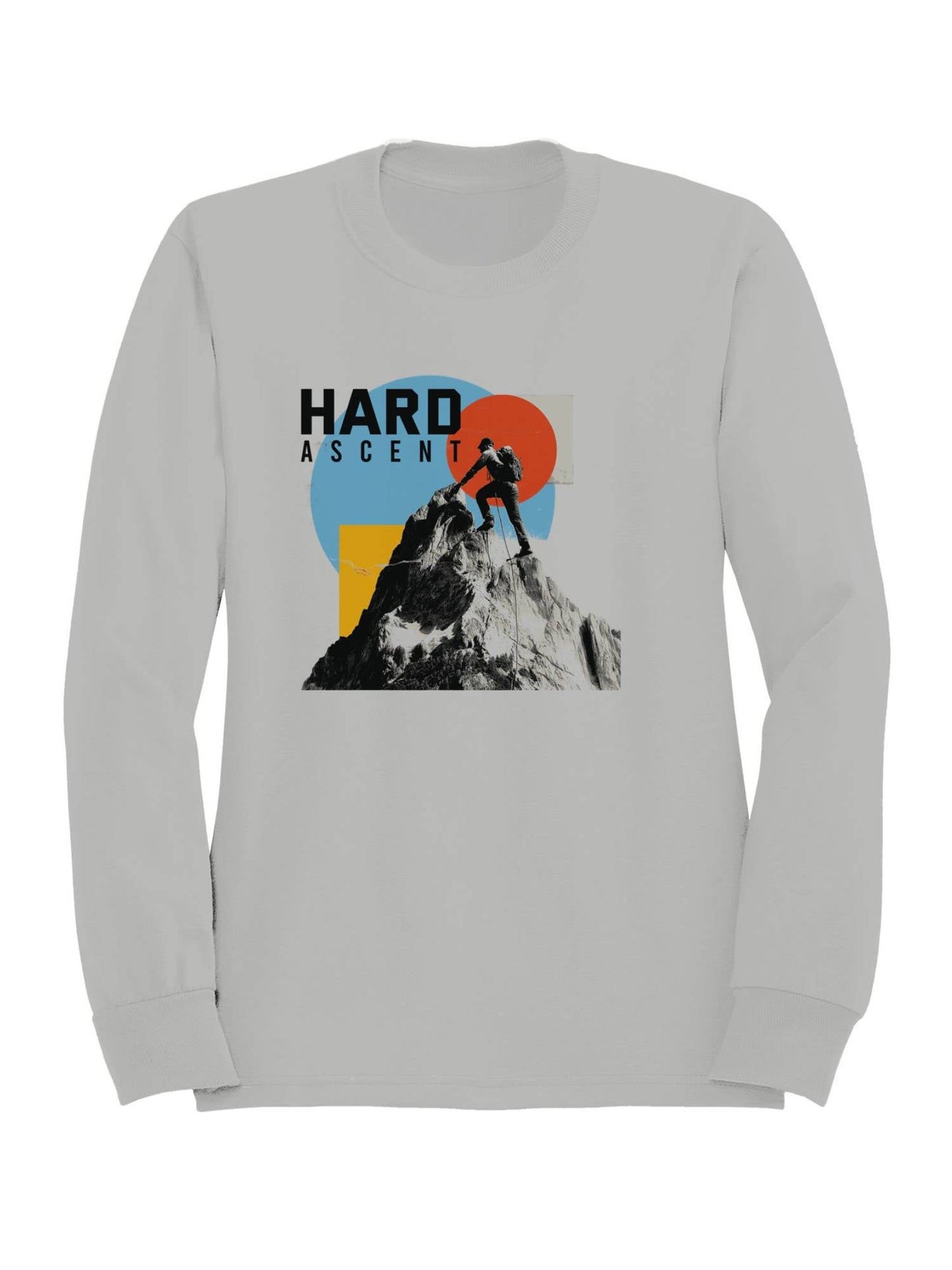 Hard Ascent Mountain Climbing Art Men's Sweatshirt