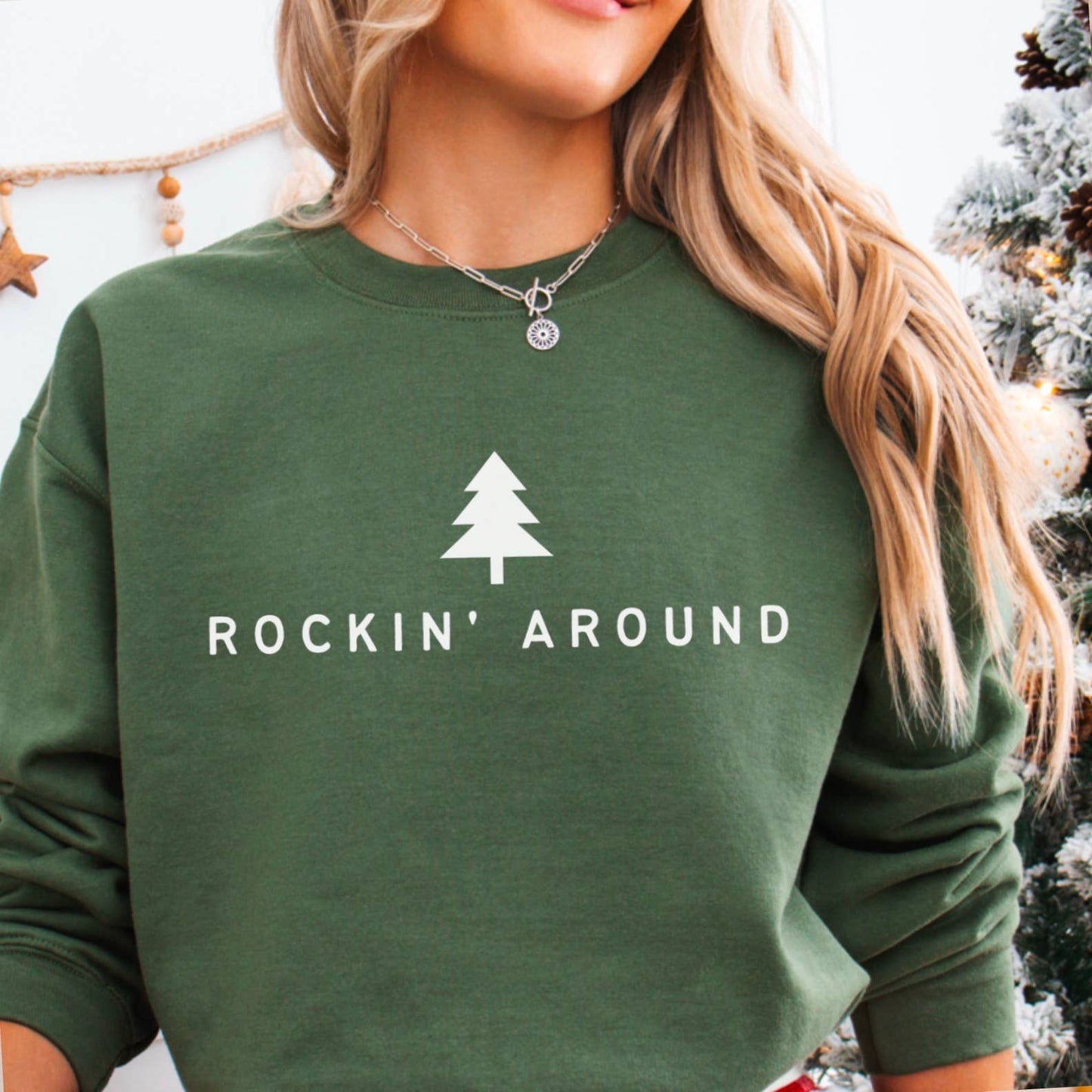 Rockin Around Christmas Crewneck Sweatshirt | Christmas Tee