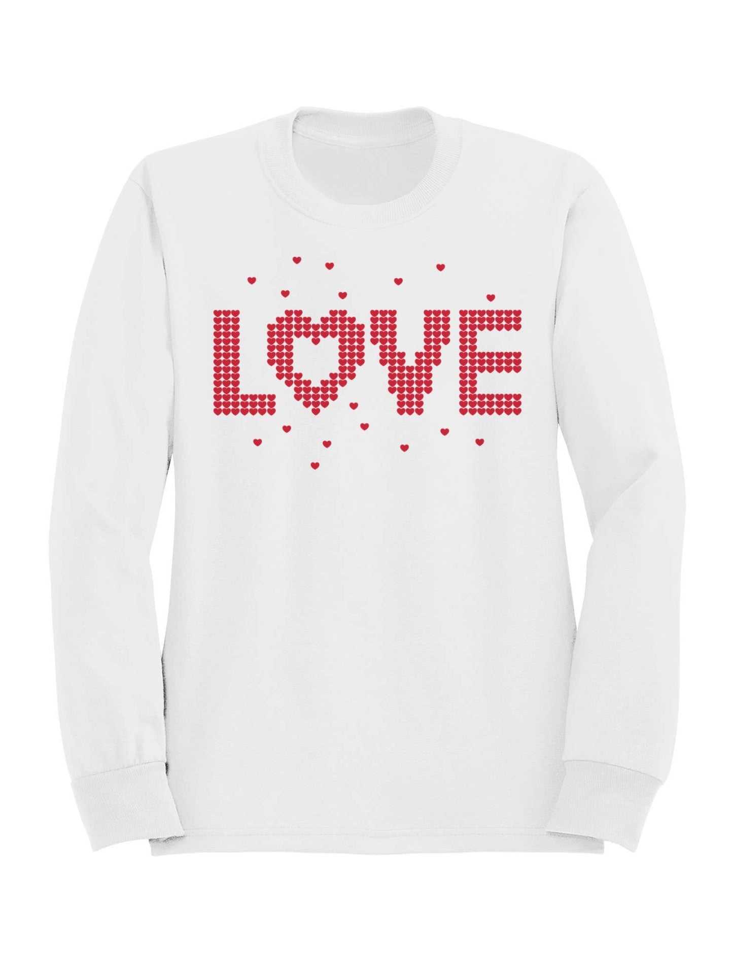 Heart Pattern "Love" Design Women's Sweatshirt