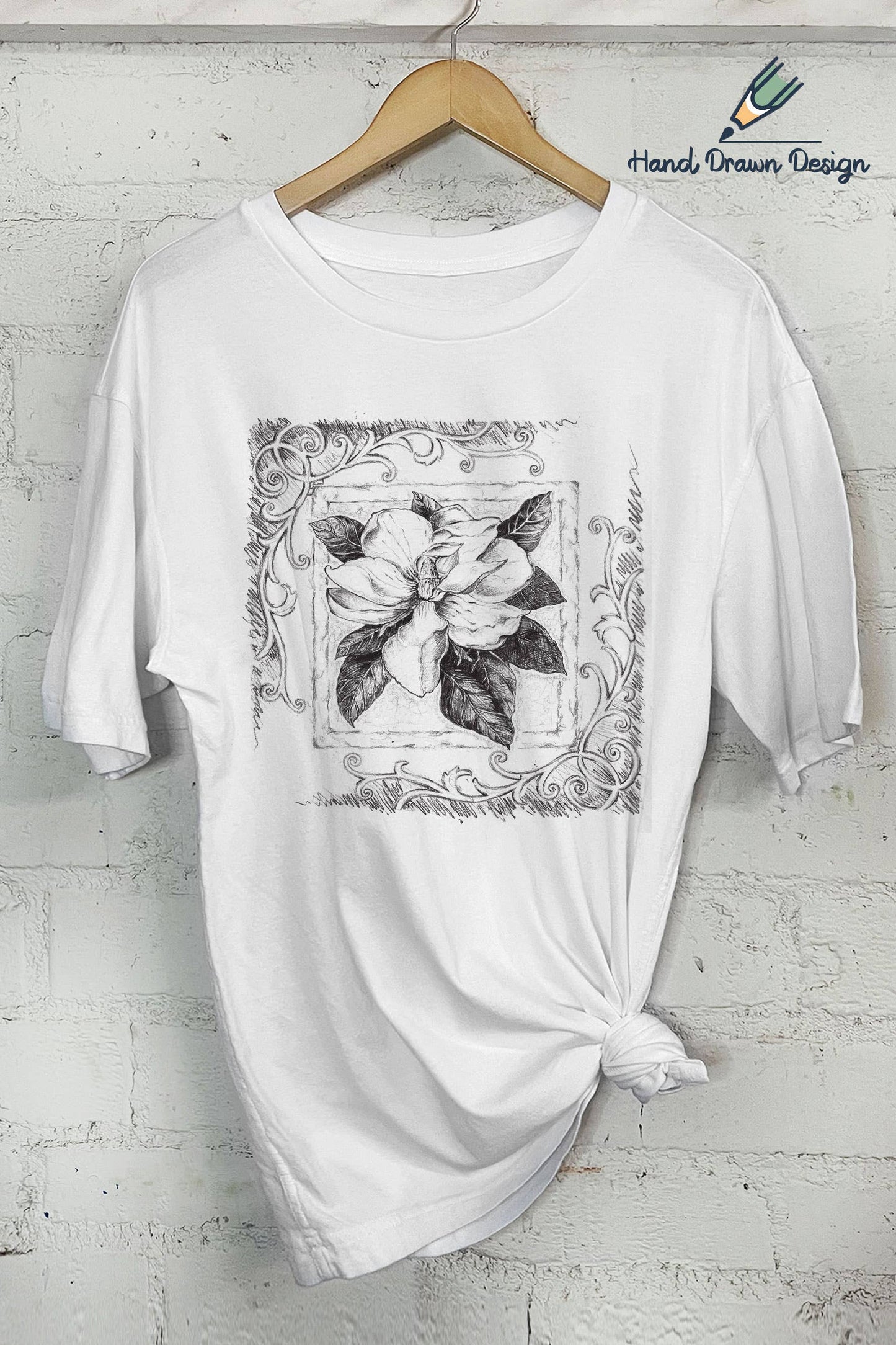 Flower-Hand Drawn (Oversized Tee)