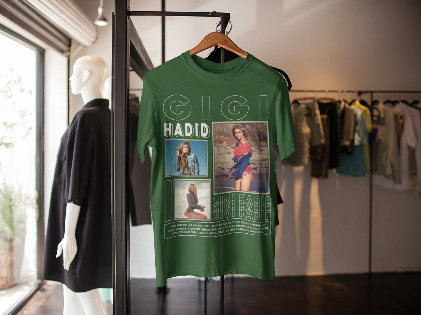 Gigi Hadid Fan T-Shirt - Vintage Unisex Tee For Fans