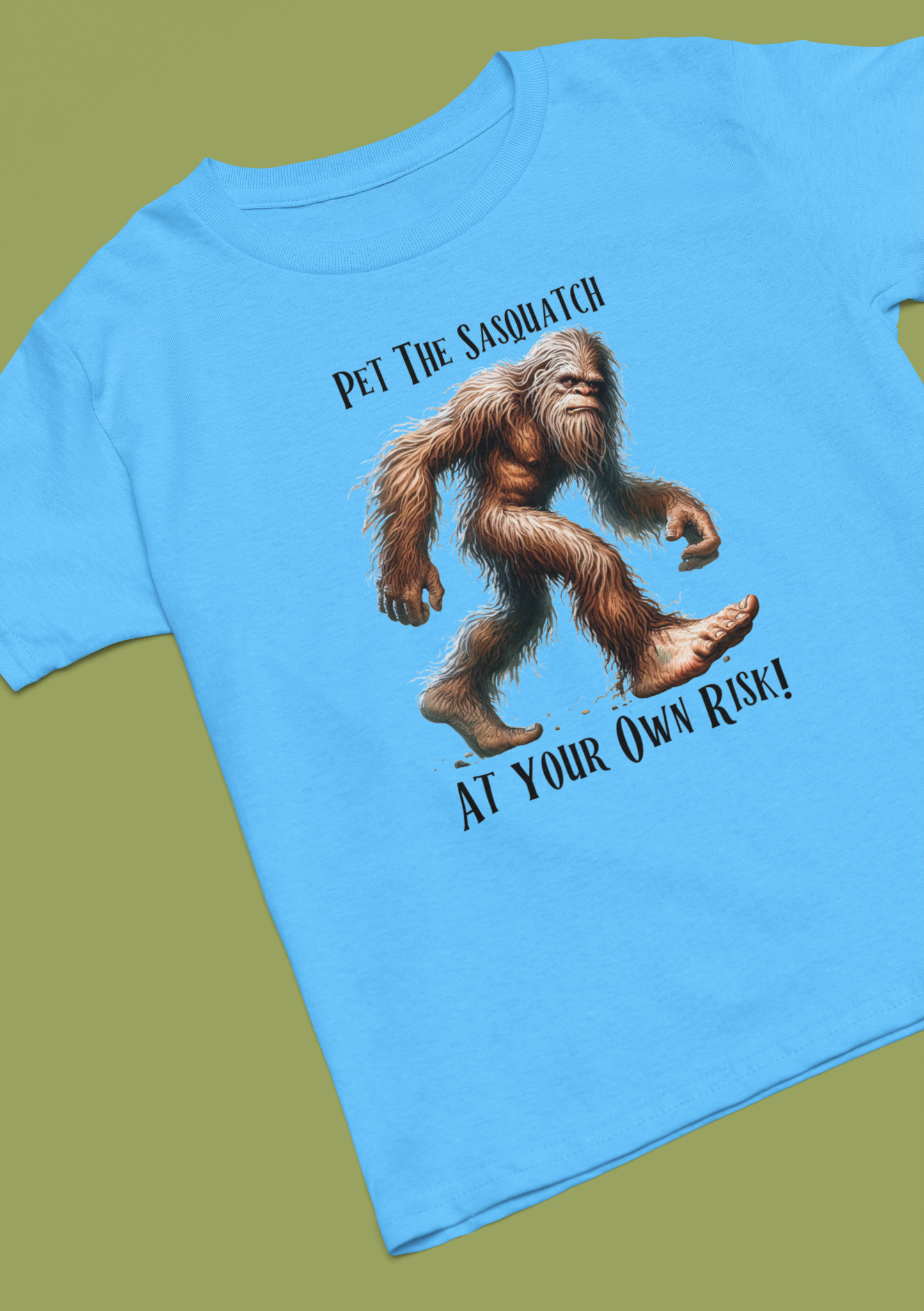 Pet the Sasquatch T-Shirt (Carolina Blue)