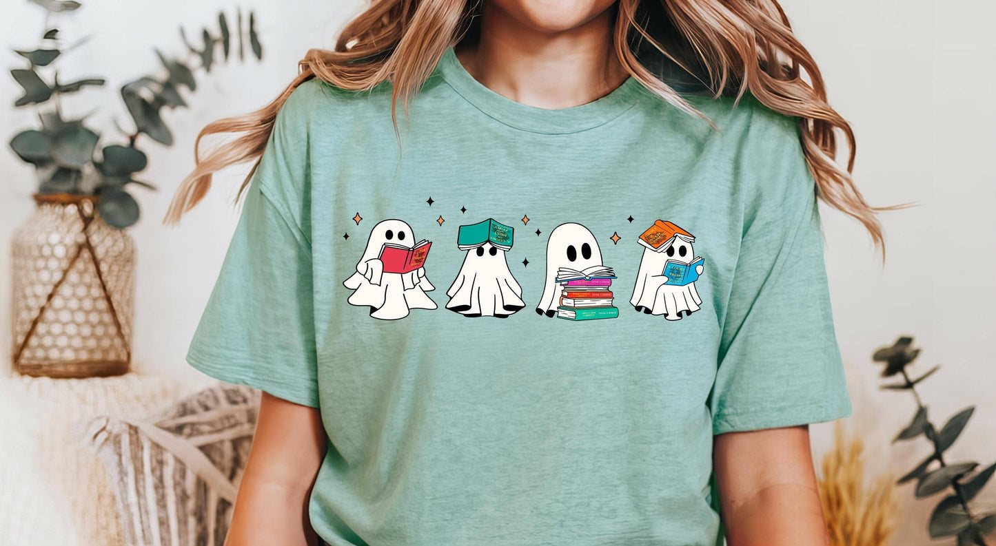 Bookish Ghost Reading Shirt – Acotar Halloween Book Tee