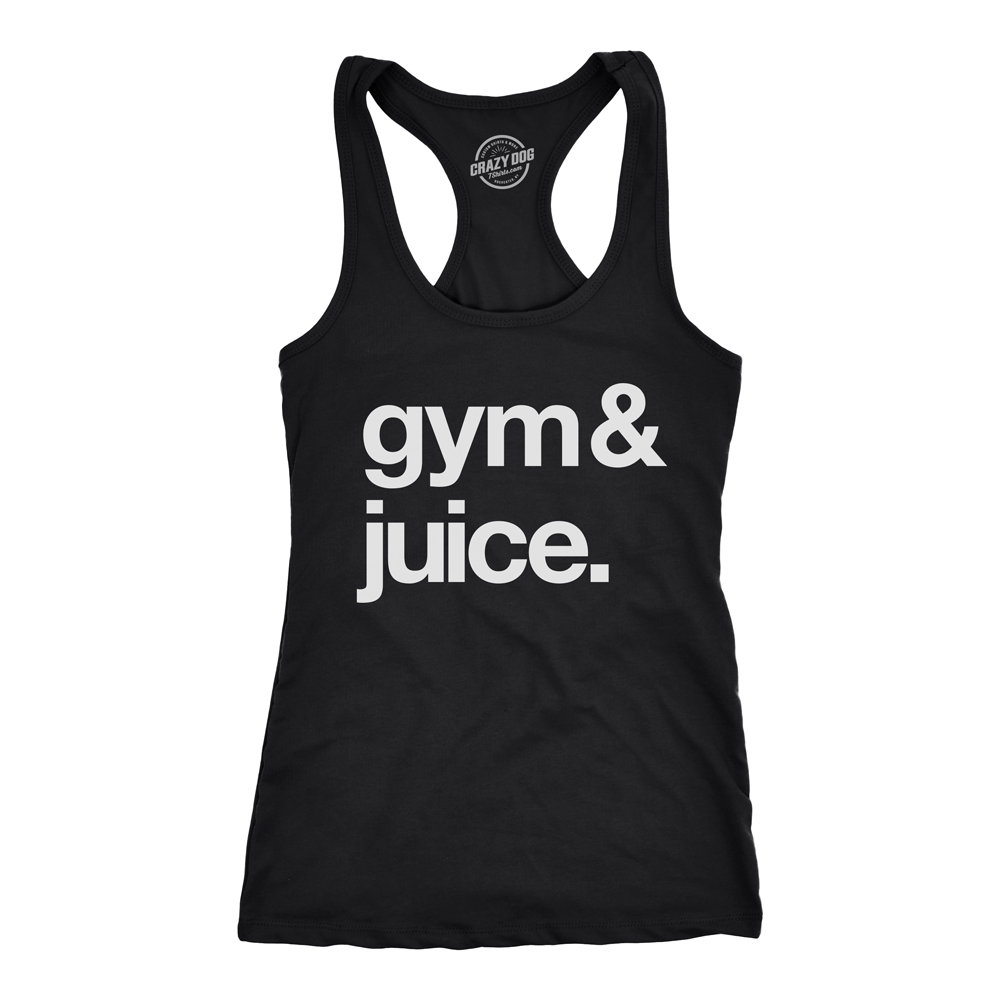 Gym and Juice Women's Tank Top Drinking Graphic Tank Western