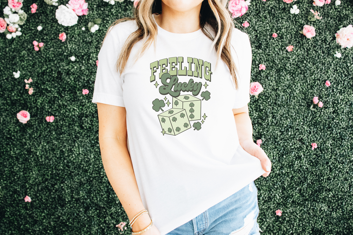 St. Patricks Day T-Shirt, Feeling Lucky, Trendy Tee, Irish