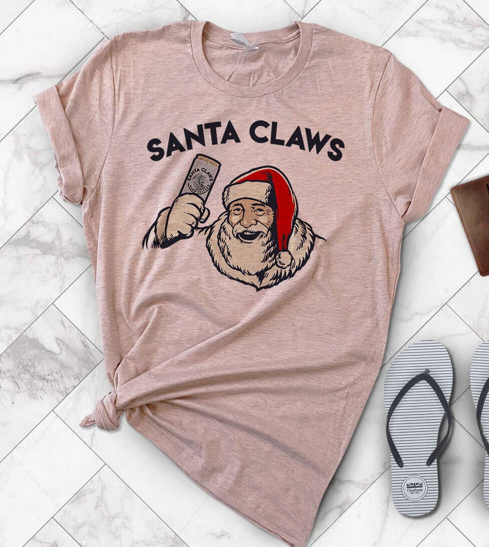 Santa Claws - Christmas Party White Claw Funny Gift T-Shirt