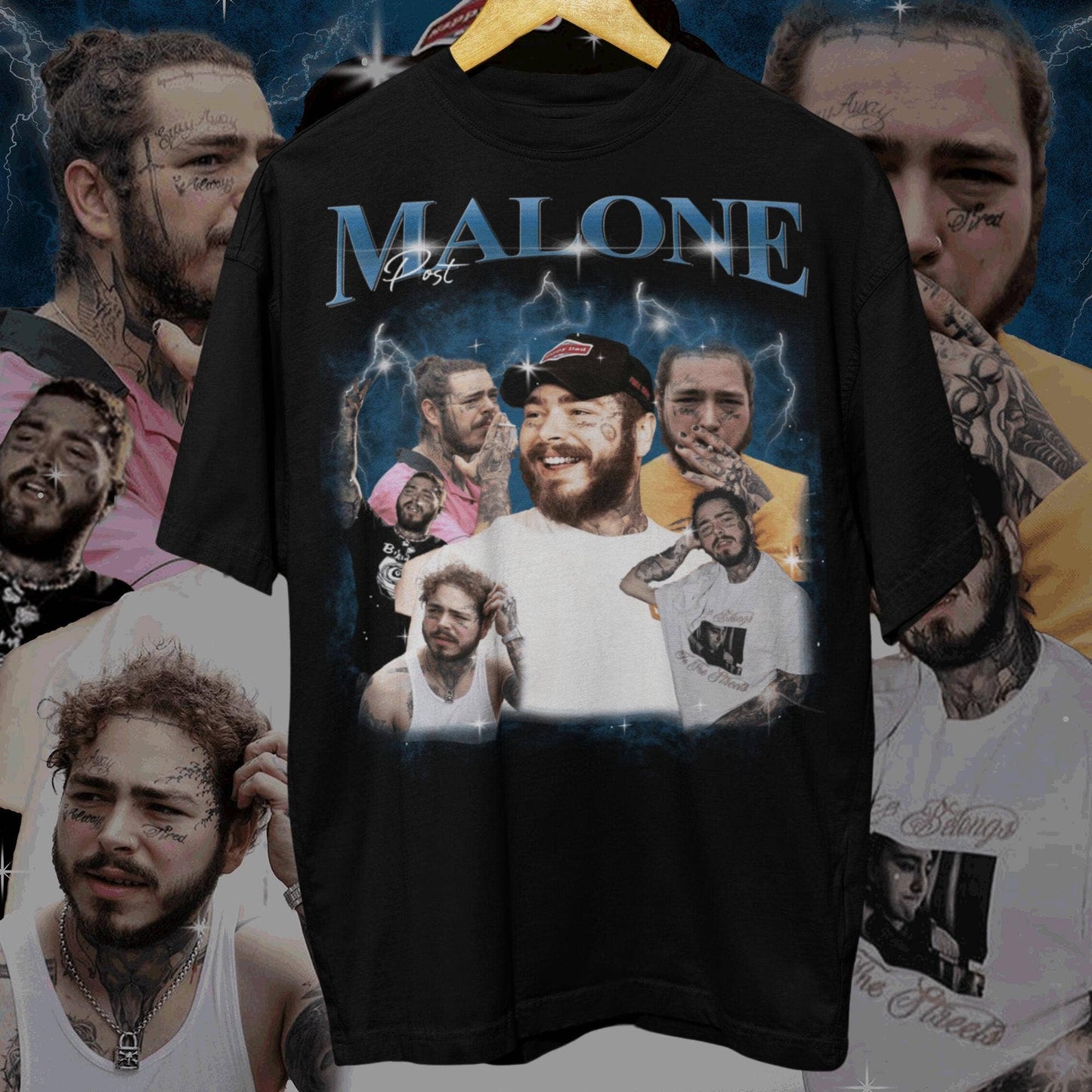 Vintage Bootleg Post Malone Rap Music Merch Unisex Shirt