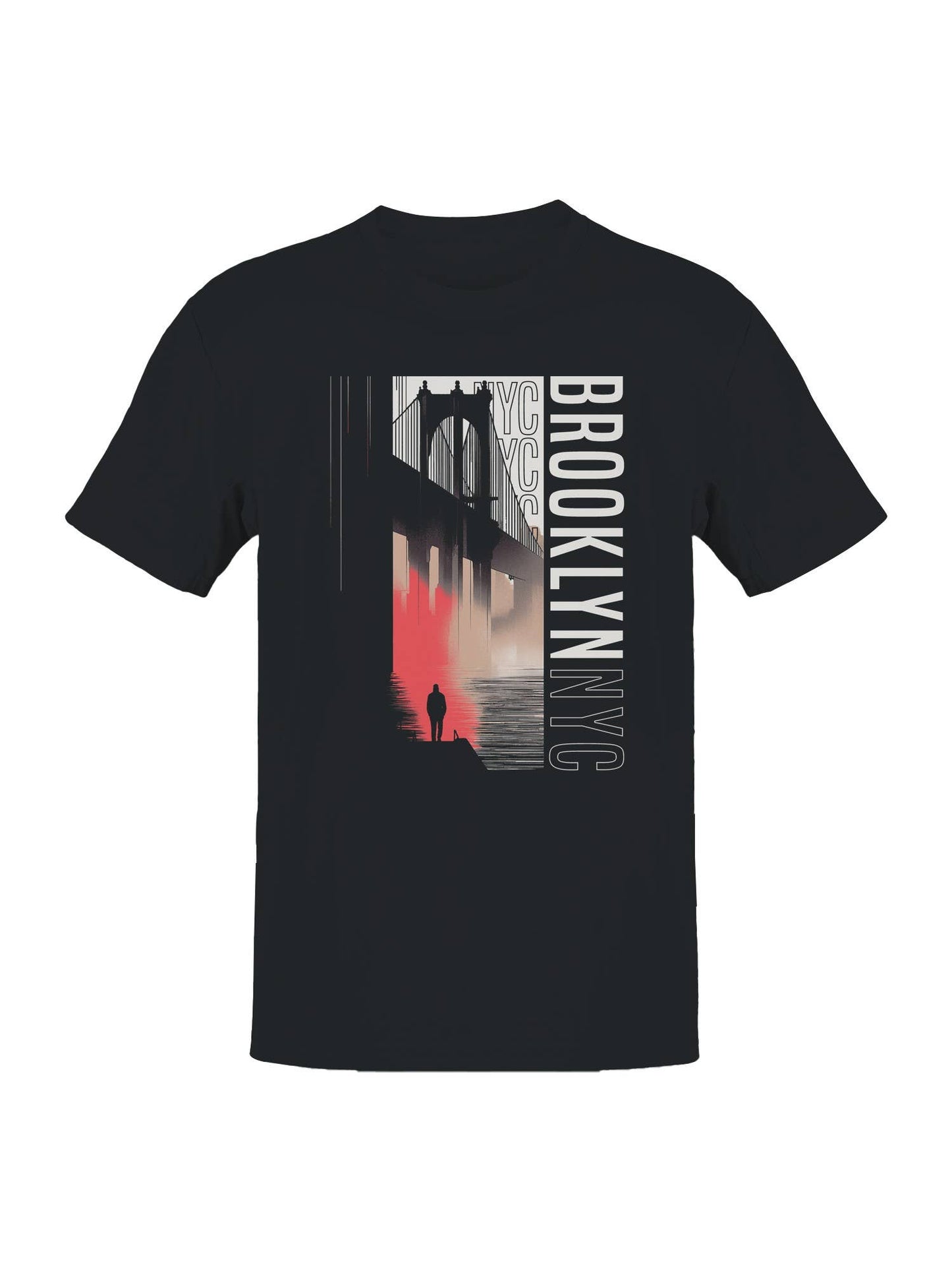 Brooklyn Bridge Misty Evening Men's T-Shirt