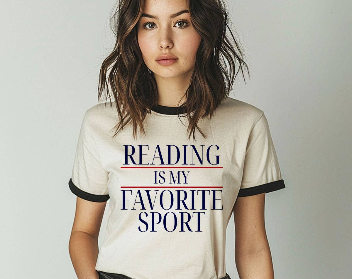 Reading Is My Favorite Sport - Book Reading Ringer Shirt