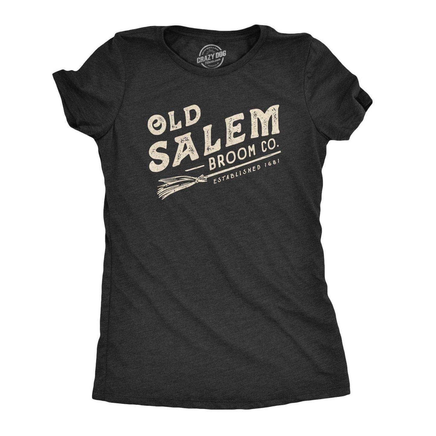 Old Salem Broom Co. Women's Tshirt Halloween Graphic Tee