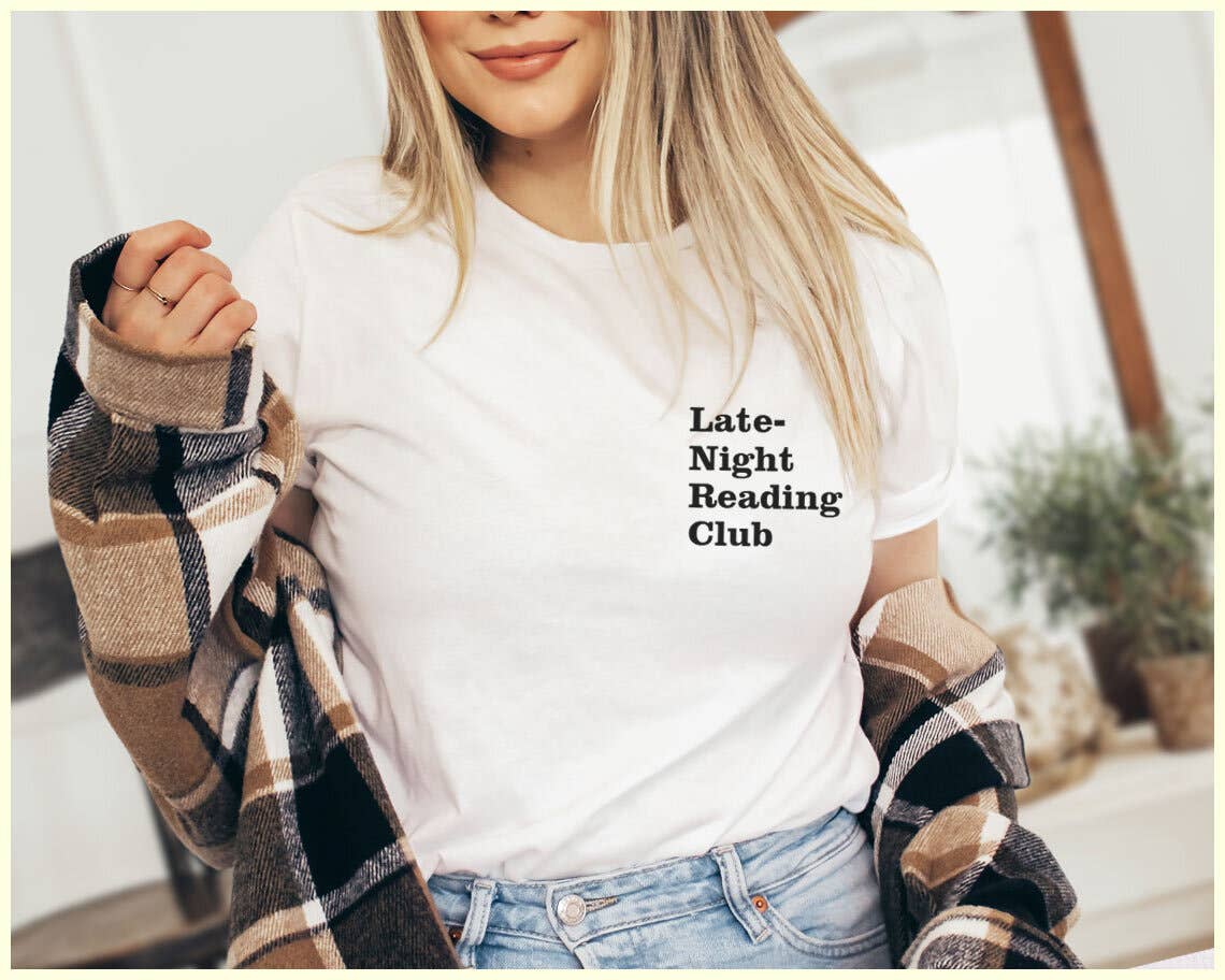 Late-Night Reading Club - Funny Book Reading Graphic Shirt