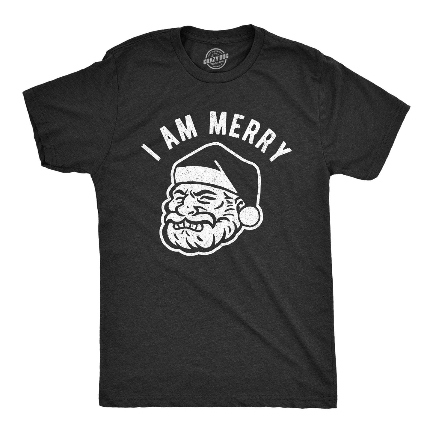 I Am Merry Men's Tshirt Christmas Graphic Tee Western T