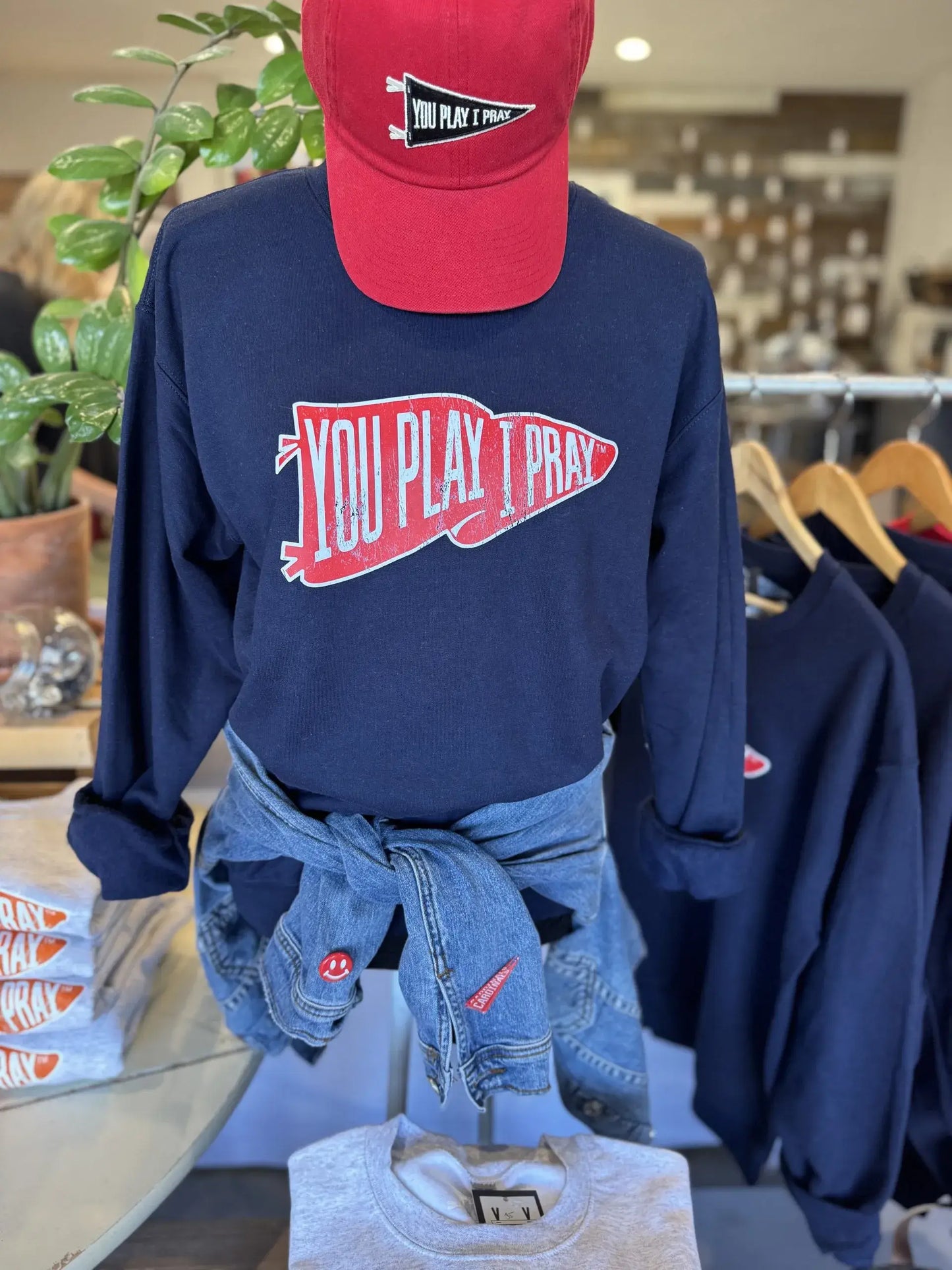 Custom Pennant Flag Sweatshirt | Sports Mom Shirt