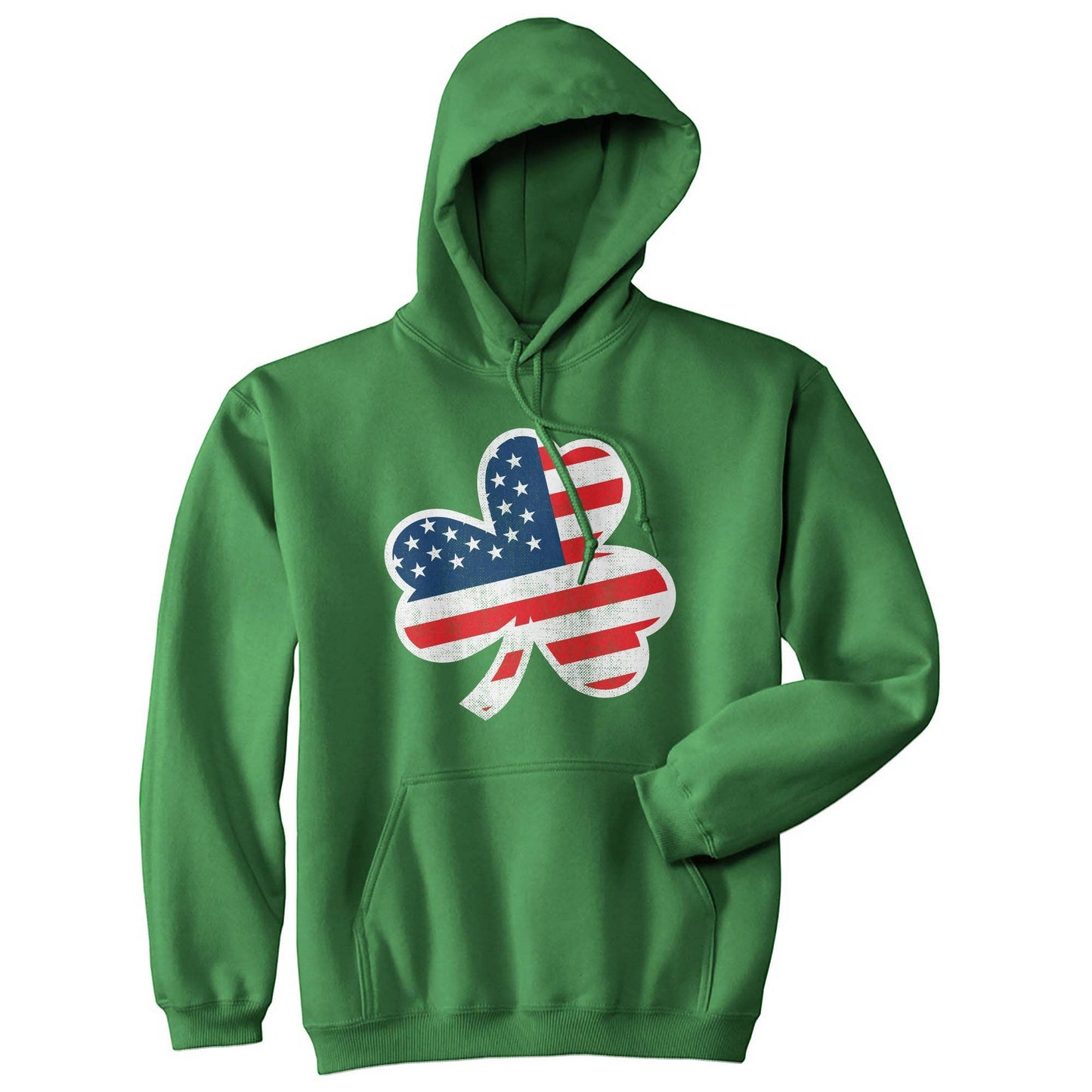 American Flag Shamrock Hoodie Saint Patrick's Day Graphic