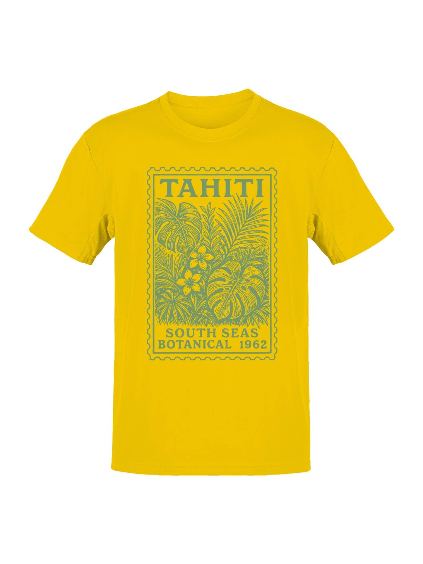 Tahiti Botanical Stamp Art 1962 Men's T-Shirt