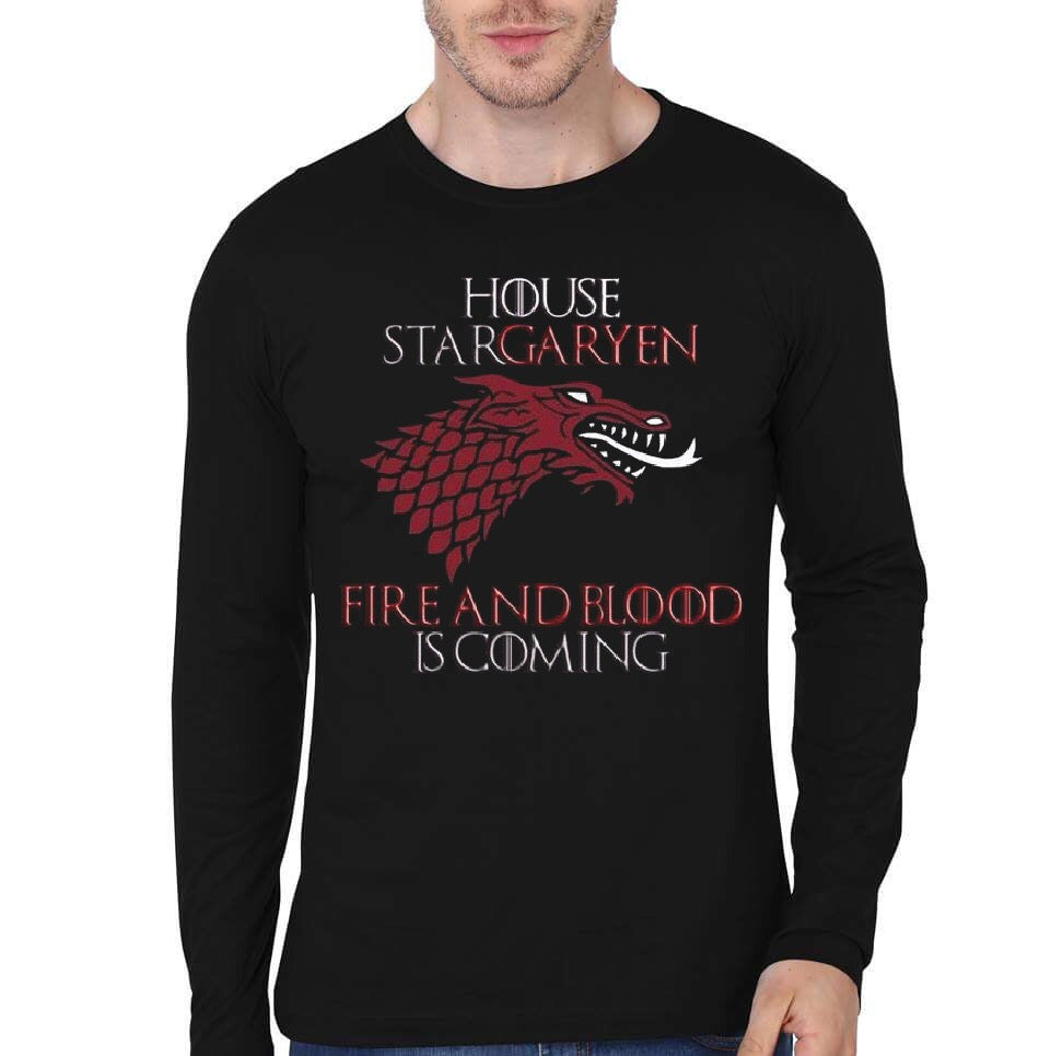 House Stargaryen Black Full Sleeve T-Shirt