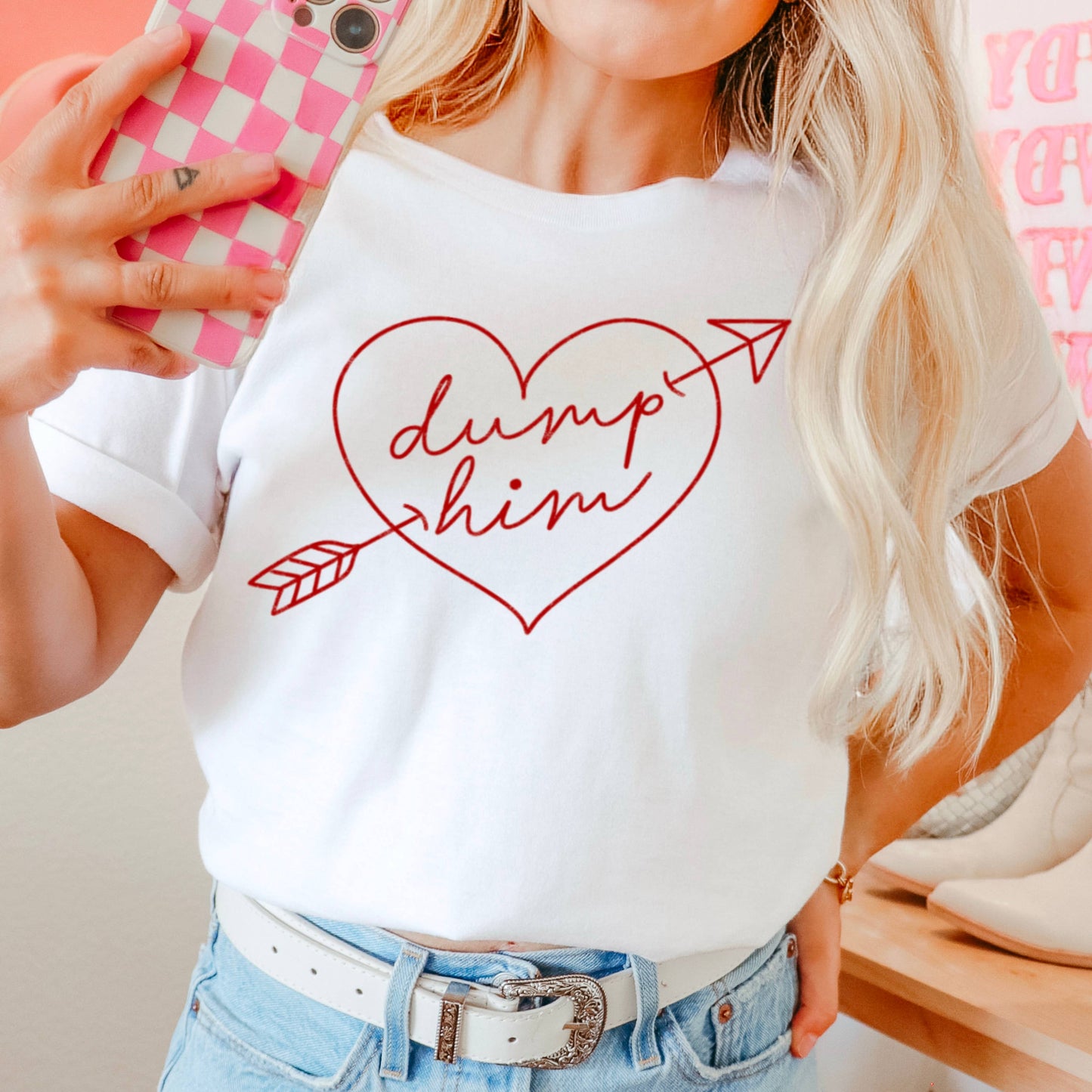 Dump Him Anti-Valentine Graphic Tee | Comfort Colors