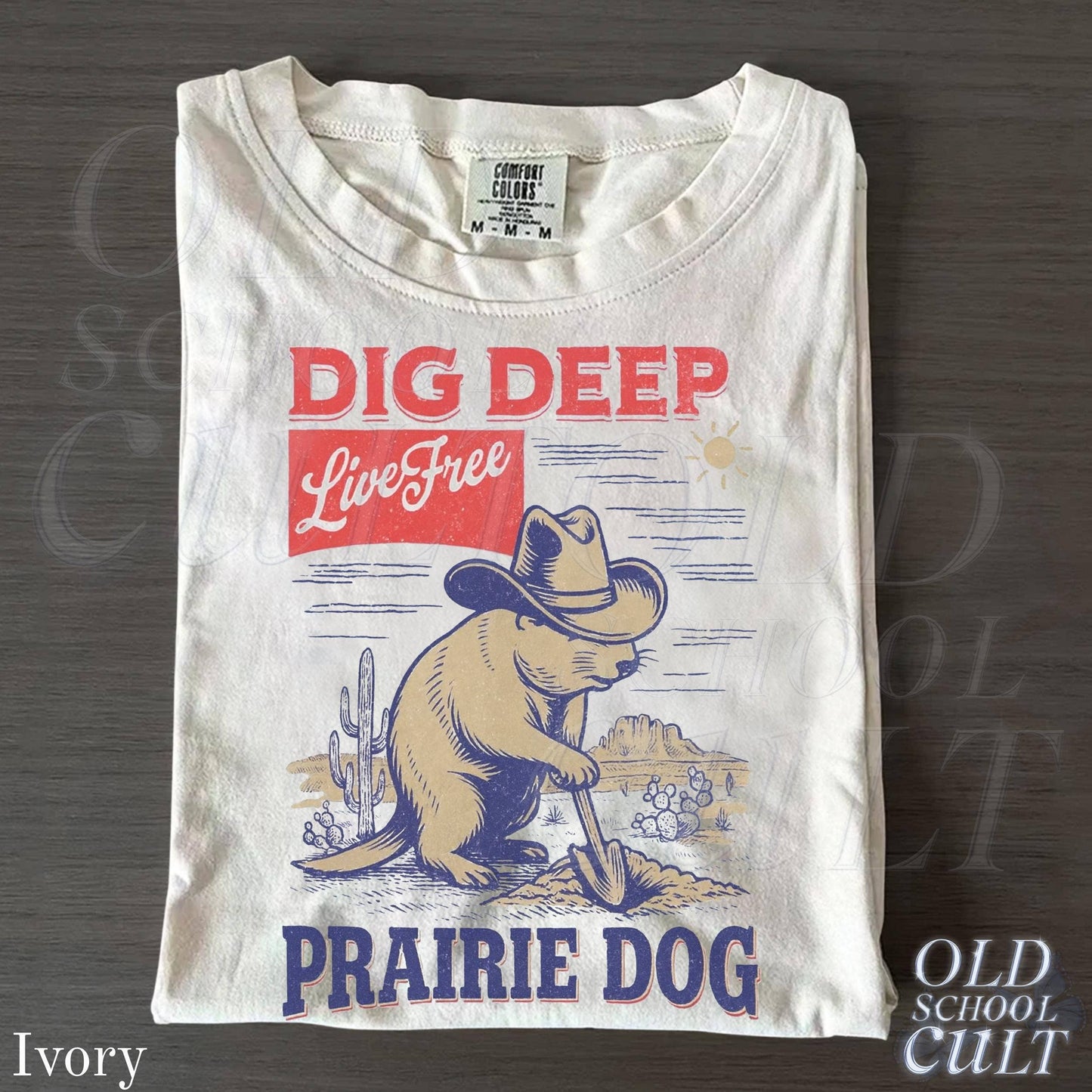 Vintage Prairie Dog Western Graphic Cowboy Tee