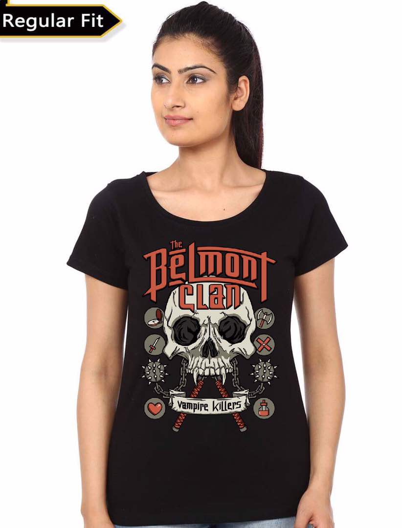 The Belmont Clan Vampires Killers Girls Black T-Shirt
