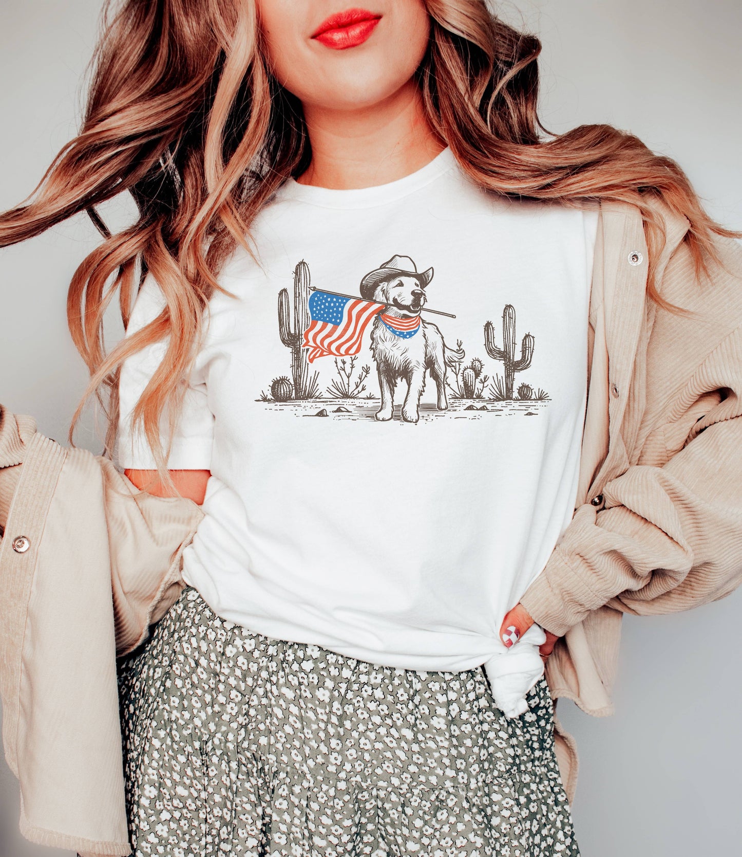 American Dog Tee | Patriotic T Shirt | Usa Tee