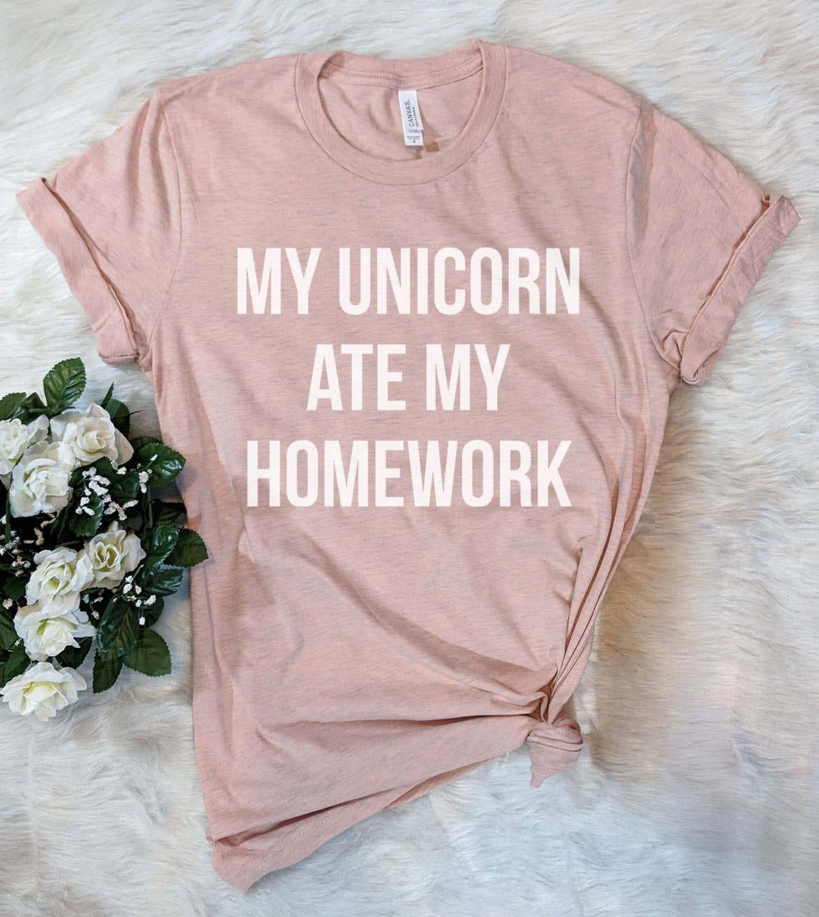 My Unicorn Ate My Homework - Funny Sassy Cute Nerd T-Shirt