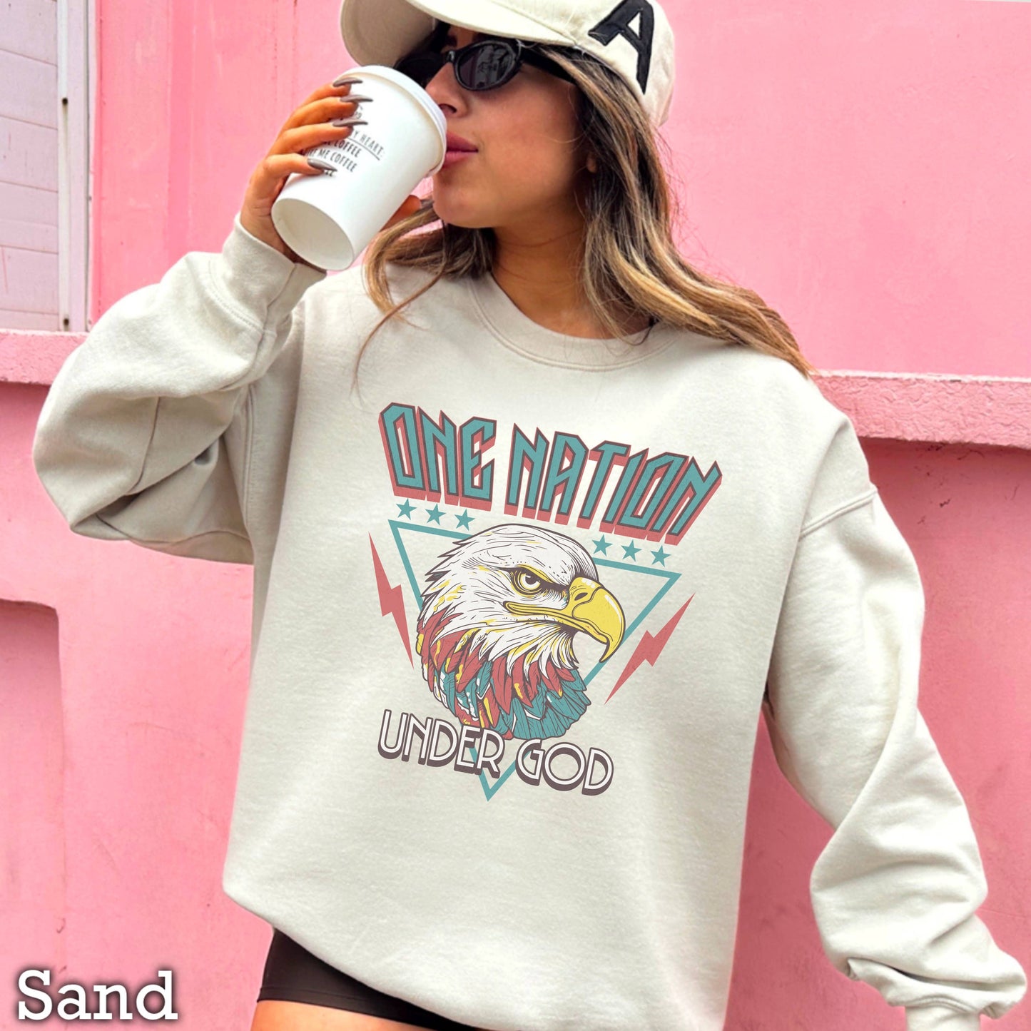 One Nation Under God | July 4th Patriotic Sweatshirt
