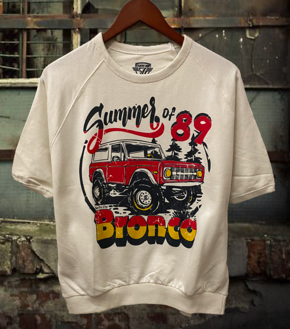 Bronco Summer of 89 Short Sleeved Raglan Sweatshirt