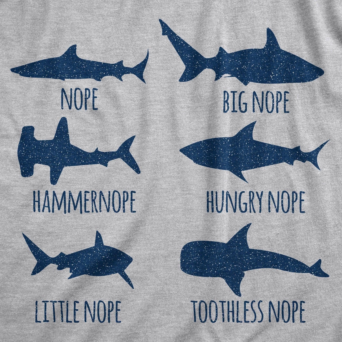 Shark Nope Men's Tshirt Sarcastic Graphic Tee Western T
