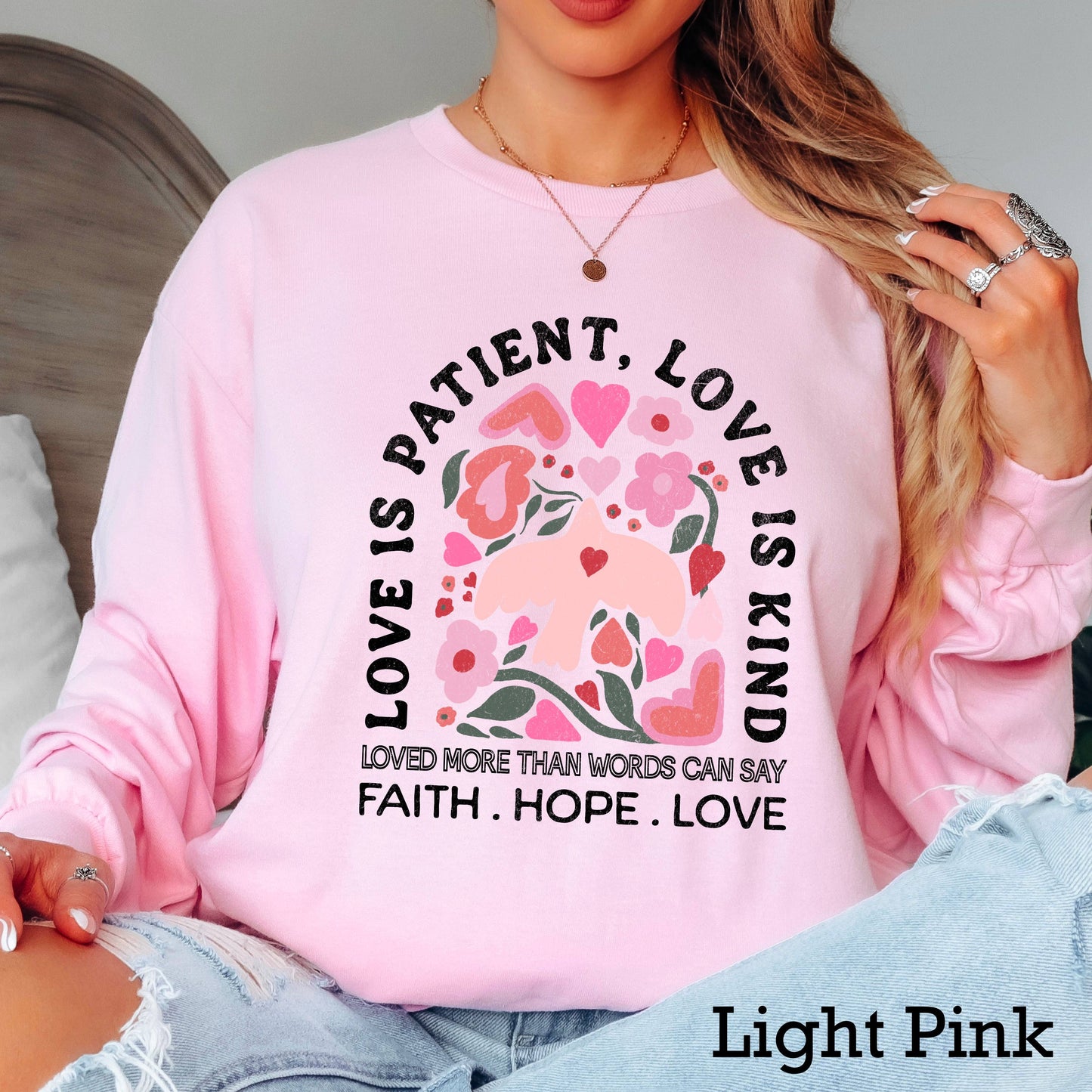 Love Is Patient Valentine’S Day Long Sleeve Shirt | Gildan