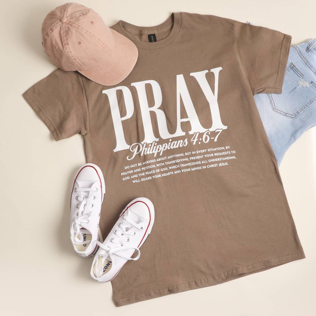 Pray Philippians 4:6-7 Heavy Cotton T-Shirt