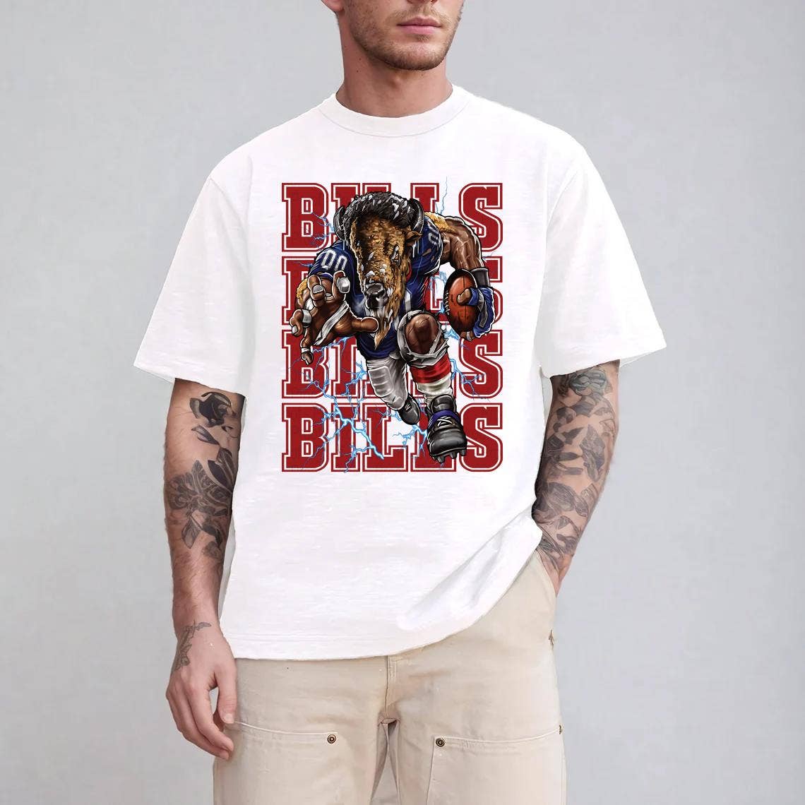 Charging Buffalo Football Team Mascot Tee Design For Fans