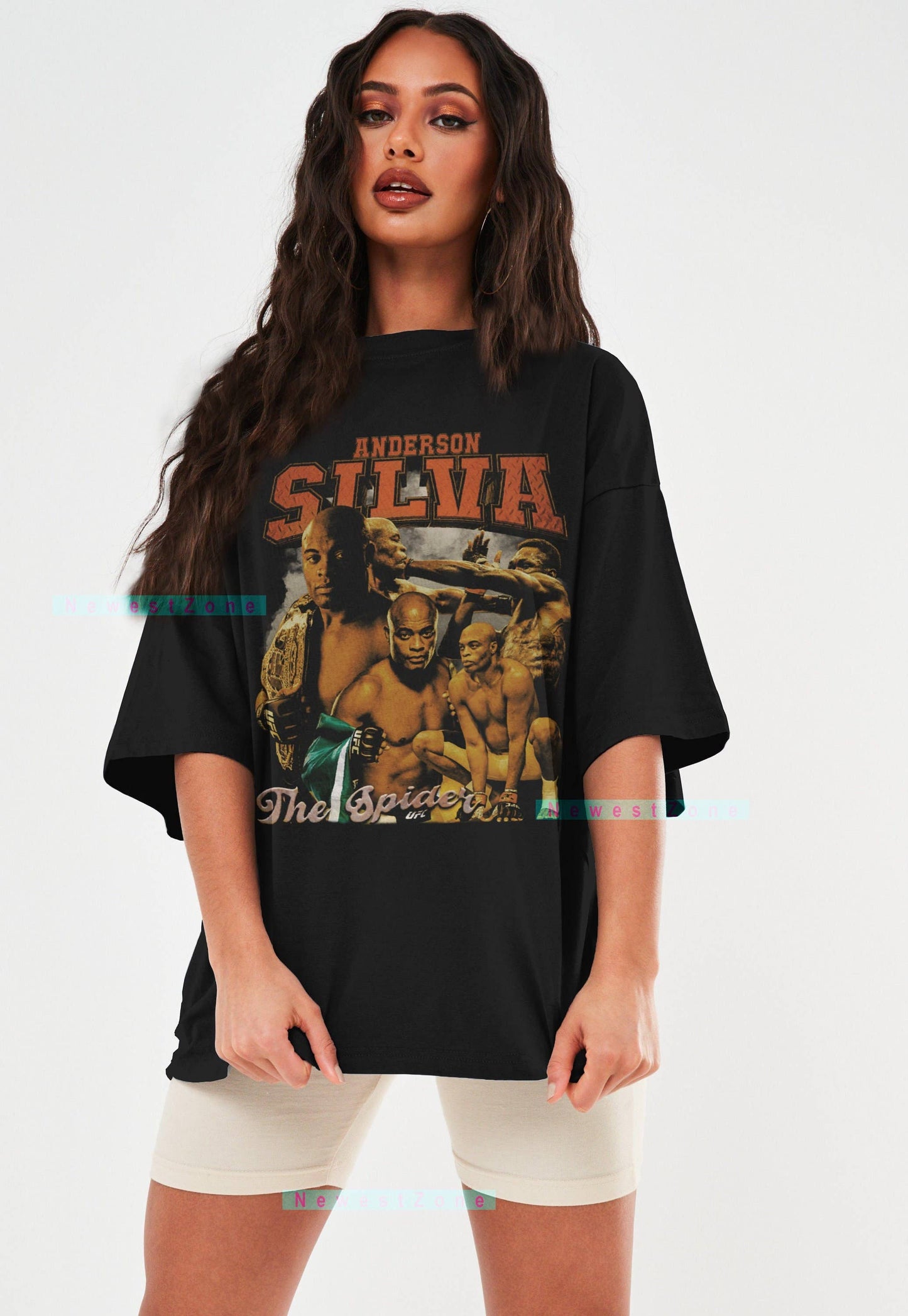 Anderson Silva Vintage Graphic Tee – 90s Fighter Shirt