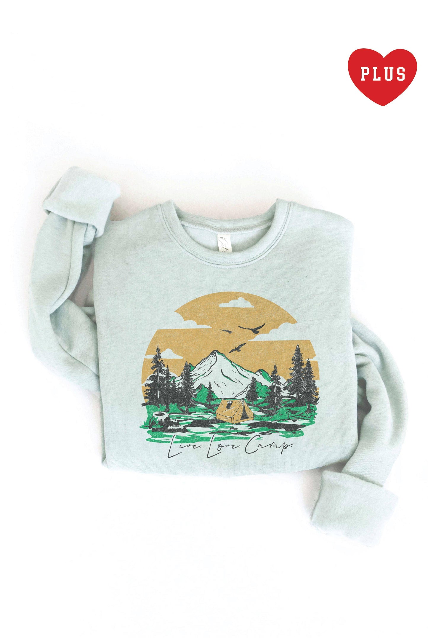 Live Love Camp Plus Graphic Sweatshirt