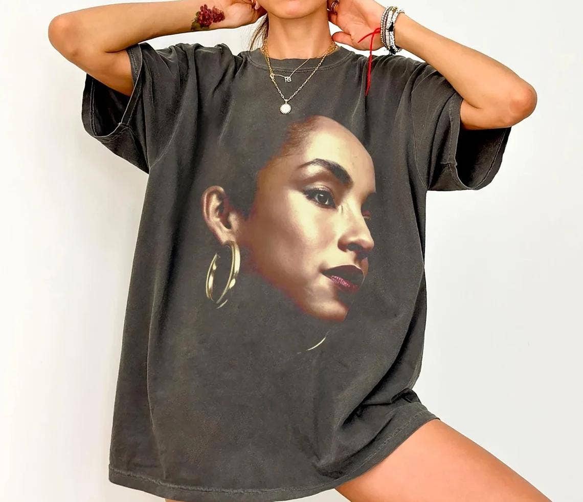 Vintage Sade Adu World Tour Shirt Hip Hop 90s Tee Gift