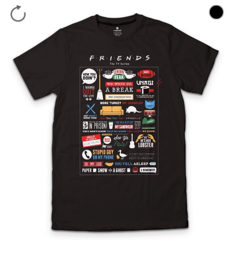 Friends Black Tee