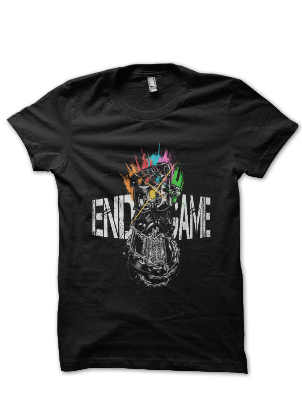 Avengers Endgame Black Half Sleeve T-Shirt