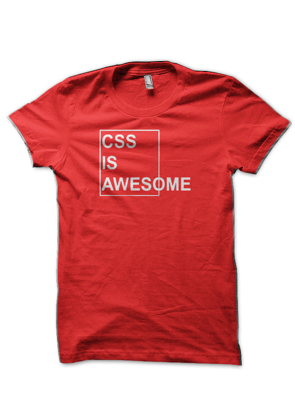 CSS Is Awesome Red T-Shirt