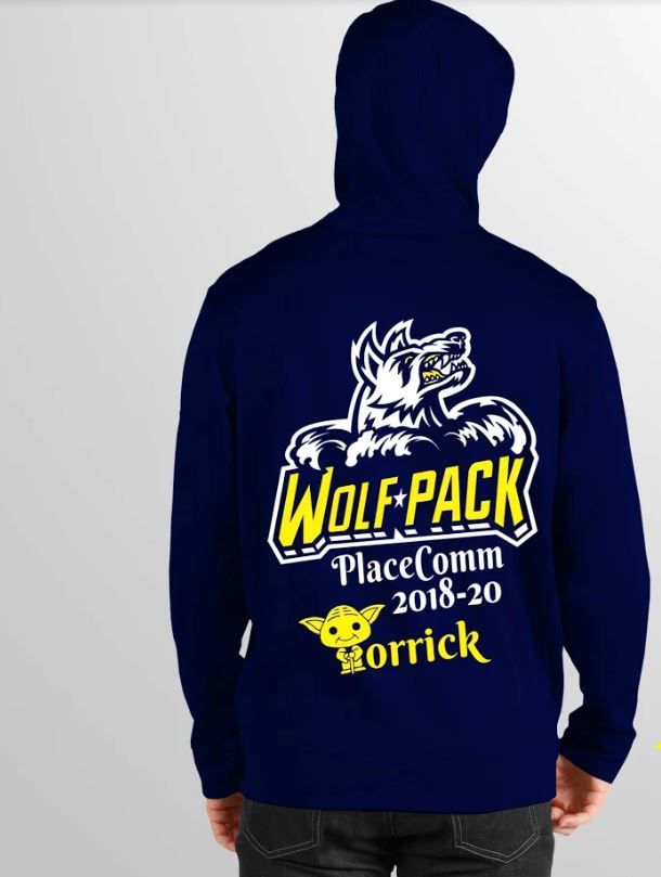 Customized Navy Blue Hoodie