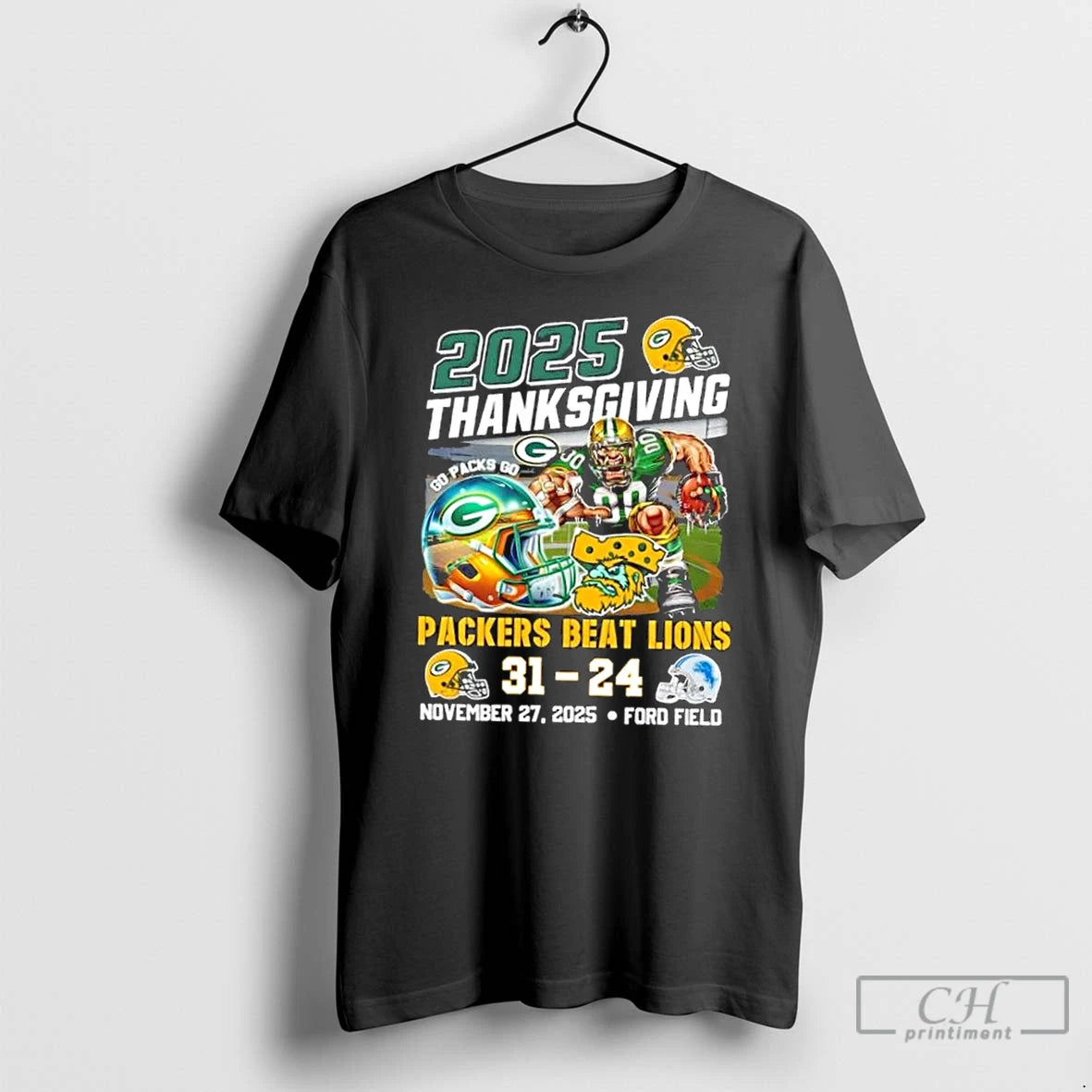 Classic 2025 Thanksgiving Green Bay Packers Beat Detroit Lions Ford Field
