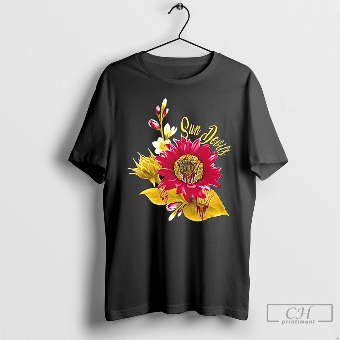 Classic Arizona State Sun Devils Football X Sunflower Floral