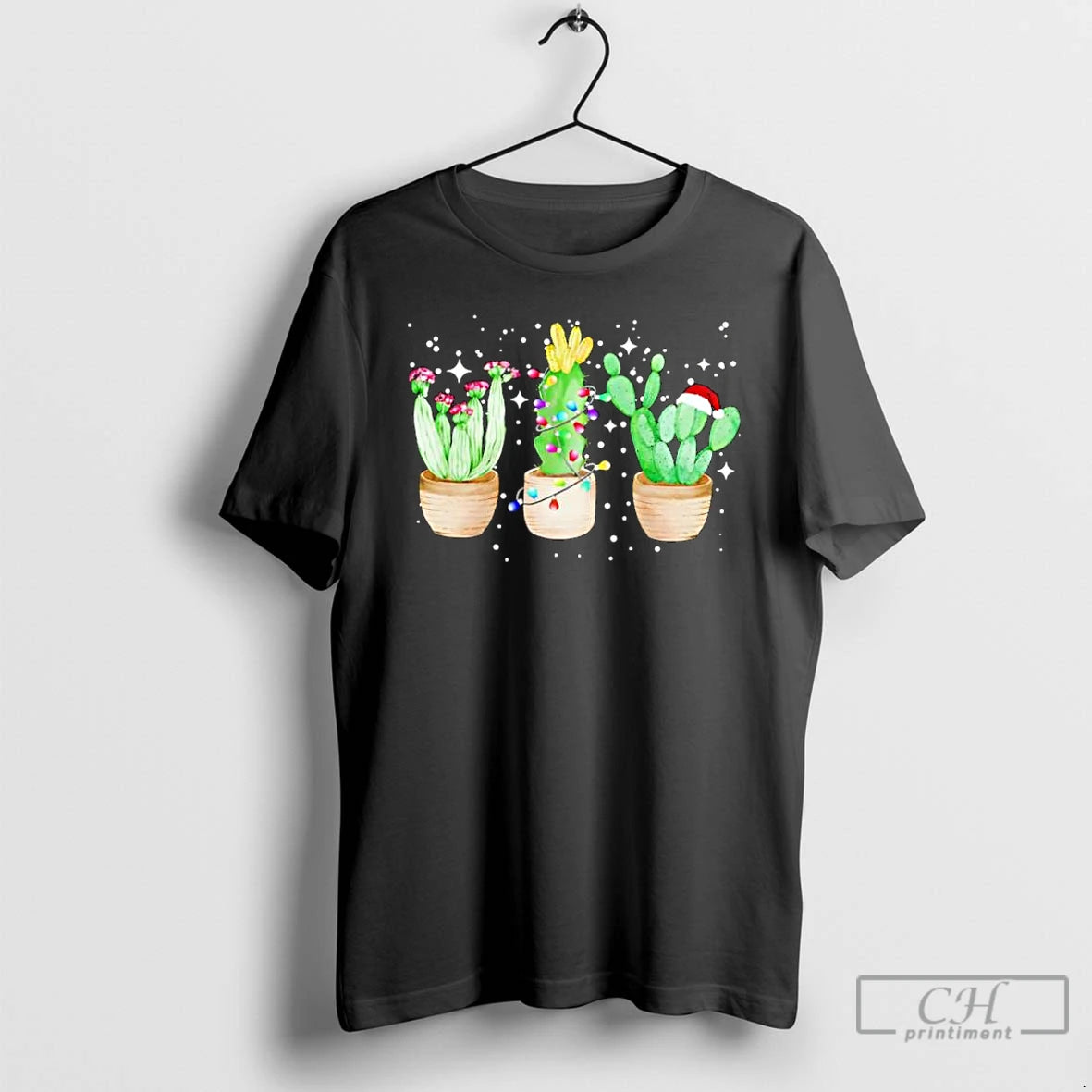 Classic Cactus Christmas Tree Lights Ugly Pajama Decor